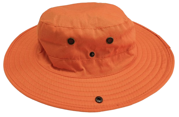 Cap Cricket Safari Style Round Brim Orange