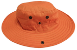Cap Cricket Safari Style Round Brim Orange