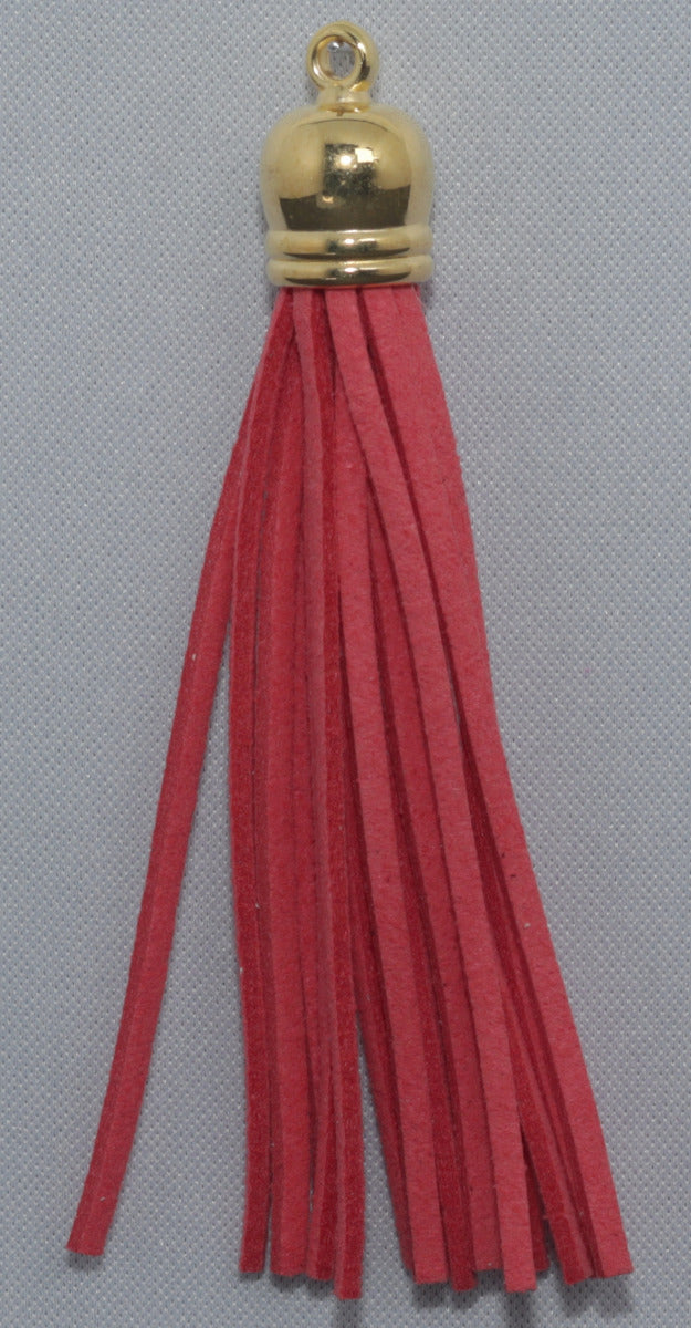 Tassels Gold 80mm Dark Pink No 45