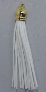 Tassels Gold 80mm White No 1