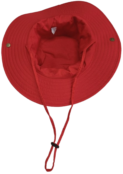 Cap Cricket Safari Style Round Brim Red