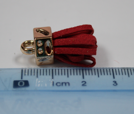 Tassels 25mm Hexagon Red