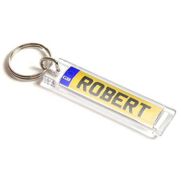 Keyring Pic insert Clear Acrylic Long 10 pcs