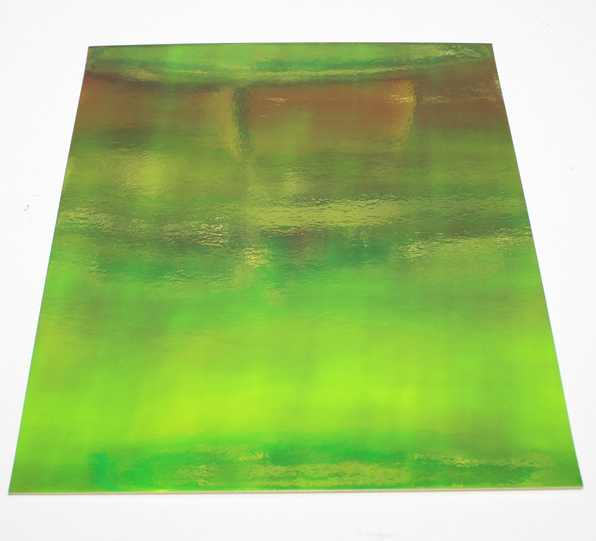 Vinyl Sticker Permanent Holographic Green to Yellow CH08 25x30cm 2pcs