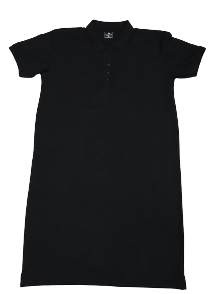 Ladies Golf Dress Cotton Blend 280 gram Black X-Small