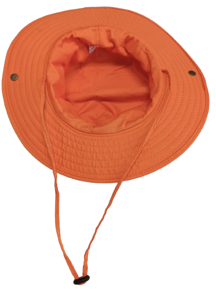 Cap Cricket Safari Style Round Brim Orange