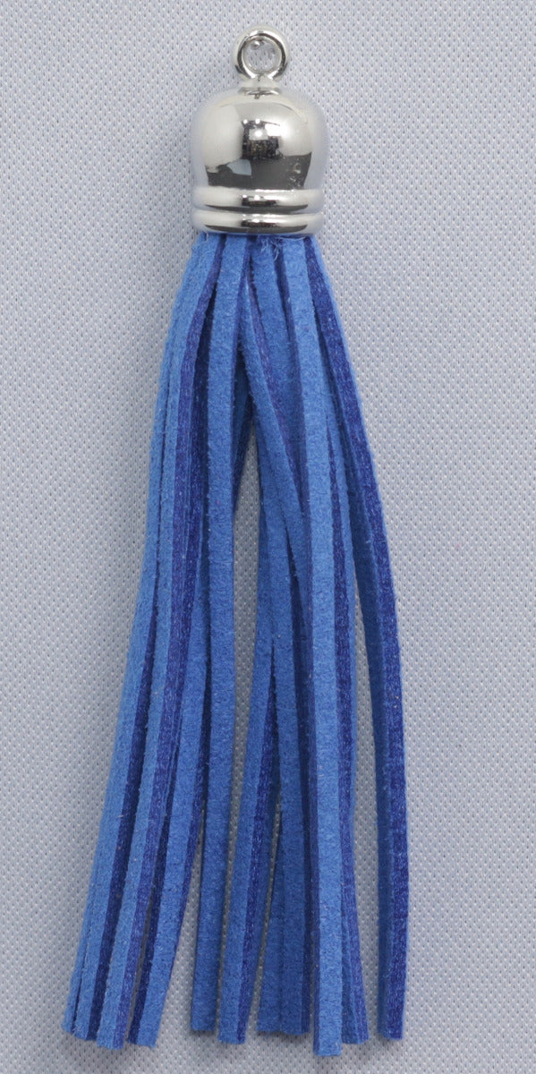 Tassels Silver 80mm Blue No 13