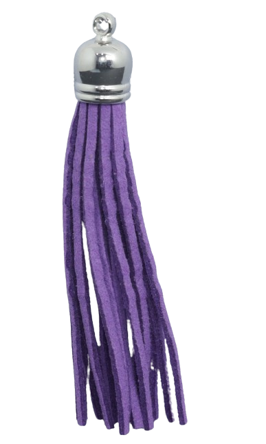 Tassels Silver 80mm Purple No 5