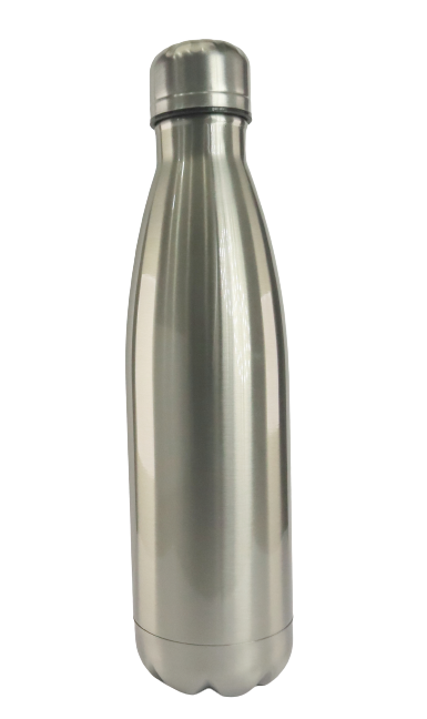 Flask Cola Bottle 500ml Silver (Sublimation & Vinyl)