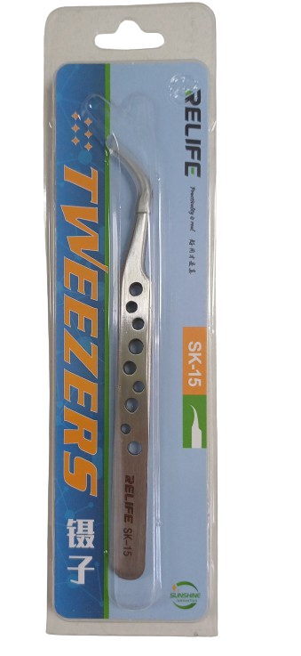 Tweezers Stainless Steel Curved Heavy Duty