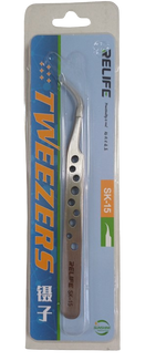 Tweezers Stainless Steel Curved Heavy Duty