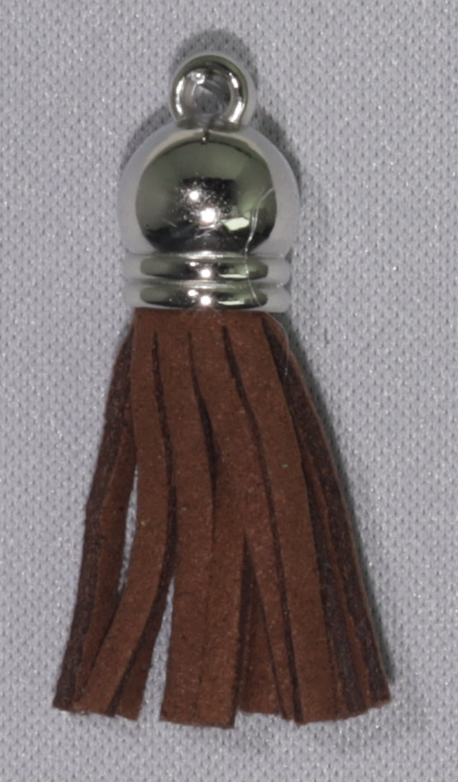 Tassels Silver 35mm Chocolate Brown No 15