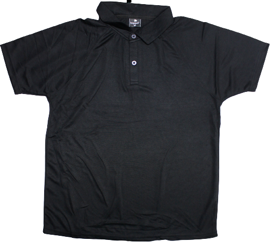 Golfers Birdseye Polyester 220 gram Black X-Large