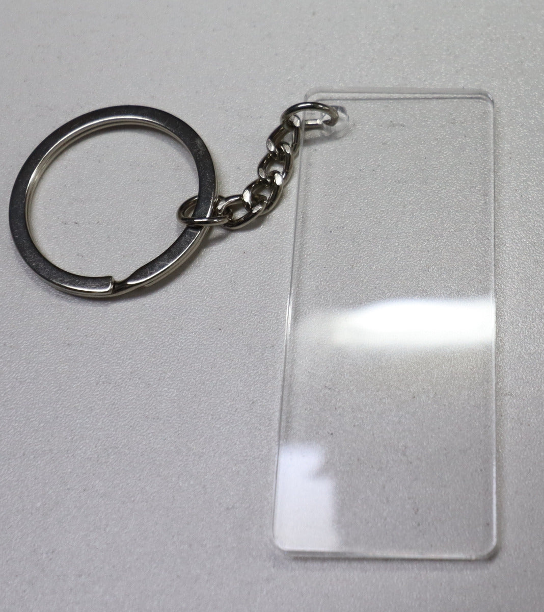 Keyrings Acrylic Perspex Long (number plate)