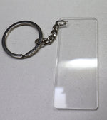 Keyrings Acrylic Perspex Long (number plate)