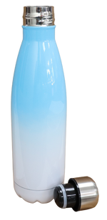 Flask Cola Bottle White & Blue 500ml