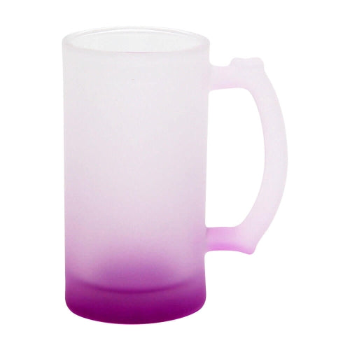 Mugs - Frosted Beer Mug Purple 16 Oz pack of 2