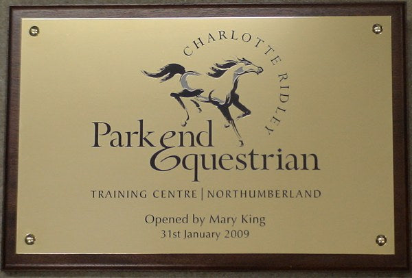 Aluminium A4 Wooden Plaque Gold (+- 300x200mm)