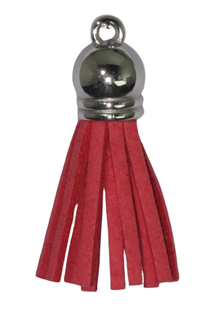 Tassels Silver 35mm Rose Red No 21