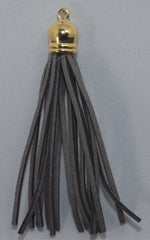 Tassels Gold 80mm Dark Grey No 20
