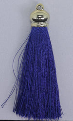 Tassels 90mm Light Gold Royal Blue No35