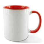 Mugs Inner Color and Handle Red