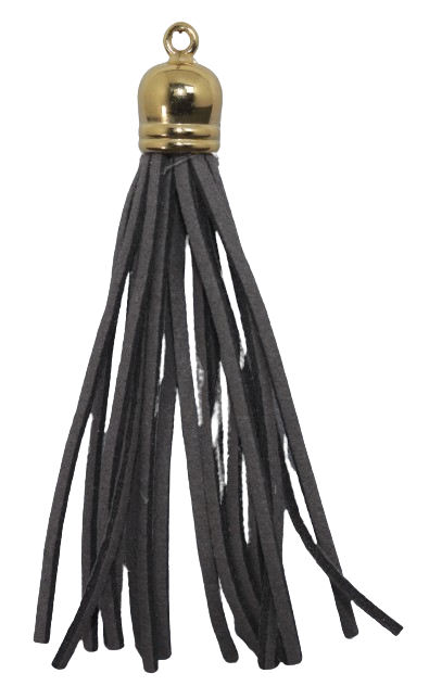 Tassels Gold 80mm Dark Grey No 20