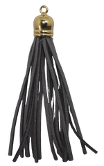 Tassels Gold 80mm Dark Grey No 20