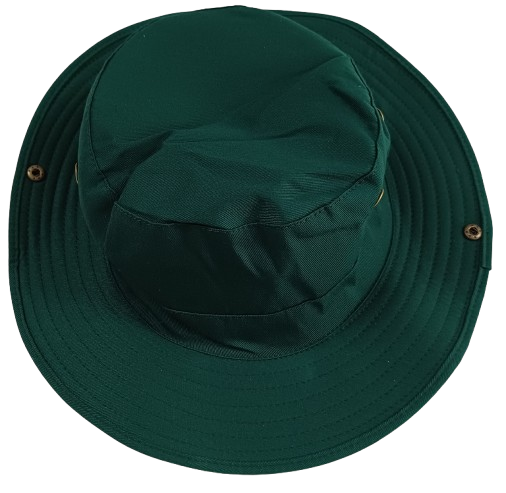 Cap Cricket Safari Style Round Brim Bottle Green