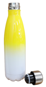 Flask Cola Bottle White & Yellow 500ml