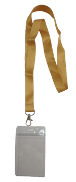 Lanyard - Gold with ID Card Pouch 86x54mm (Long)