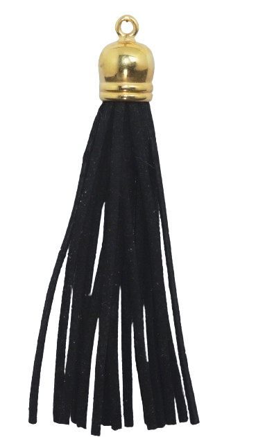 Tassels Gold 80mm Black No 2
