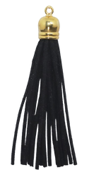 Tassels Gold 80mm Black No 2