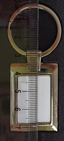 Keyrings Metal Rectangle Bevel Edge