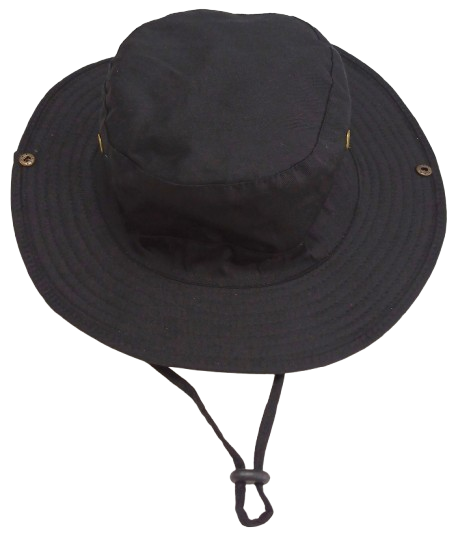 Cap Cricket Safari Style Round Brim Black
