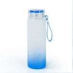 Water bottle Frosted Glass 500ml Blue