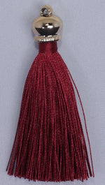 Tassels 90mm Light Gold Maroon No24