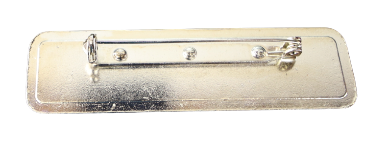 Name Badges Metal Pin back Silver