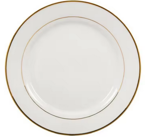 Plates Side Plate 8" plates Gold Rim 6 Pack