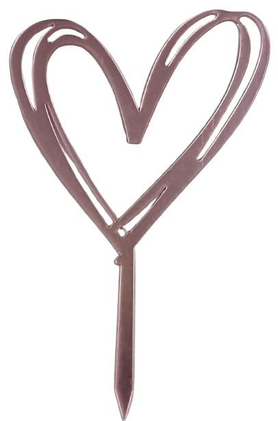Cake Toppers Acrylic Heart Pink
