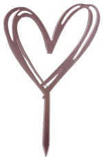 Cake Toppers Acrylic Heart Pink