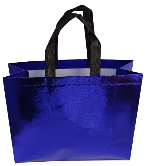 Shopping Tote bag Metallic Blue for Vinyl