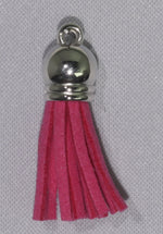 Tassels Silver 35mm Cerise Pink No 7
