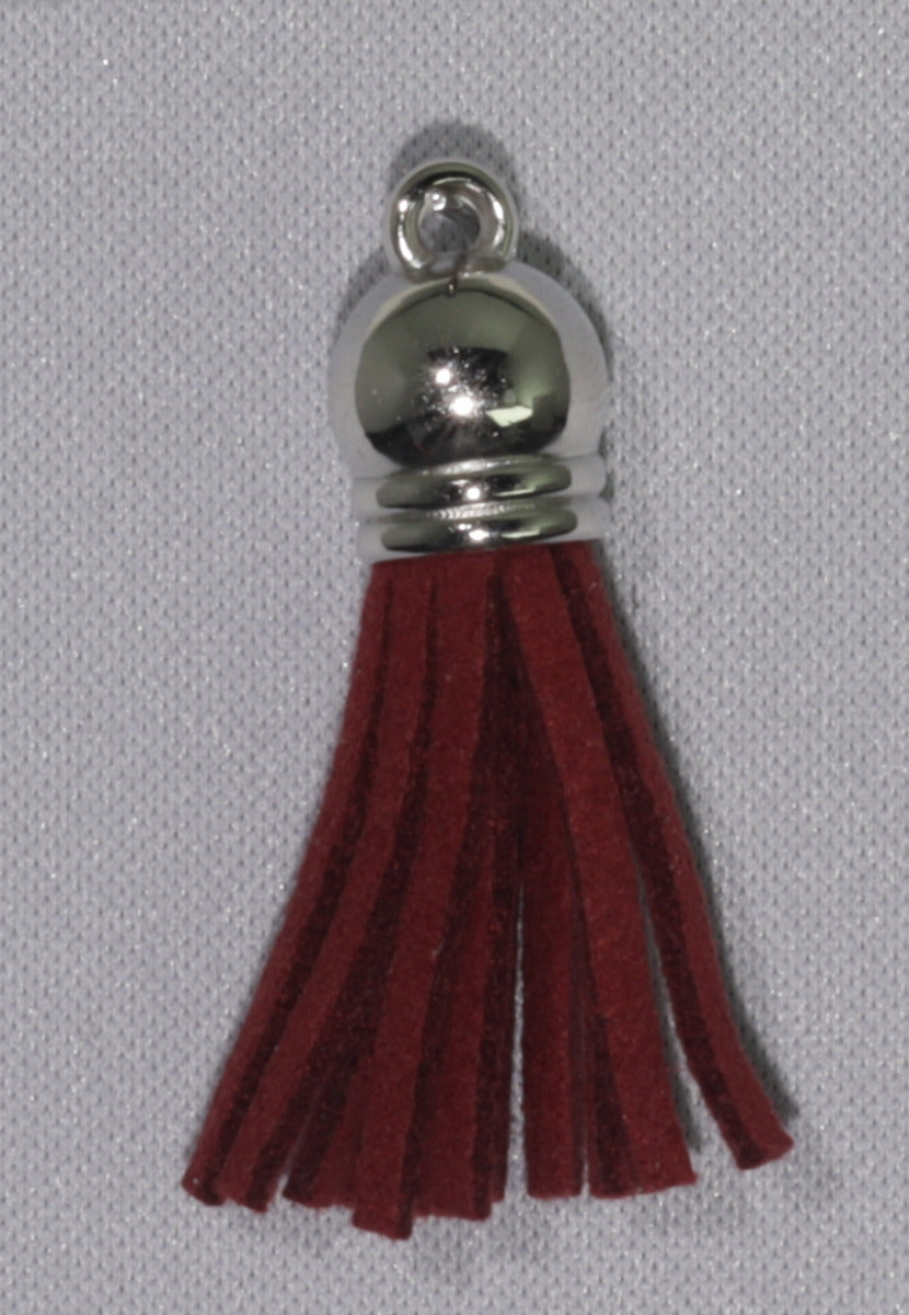 Tassels Silver 35mm Burgandy No 22
