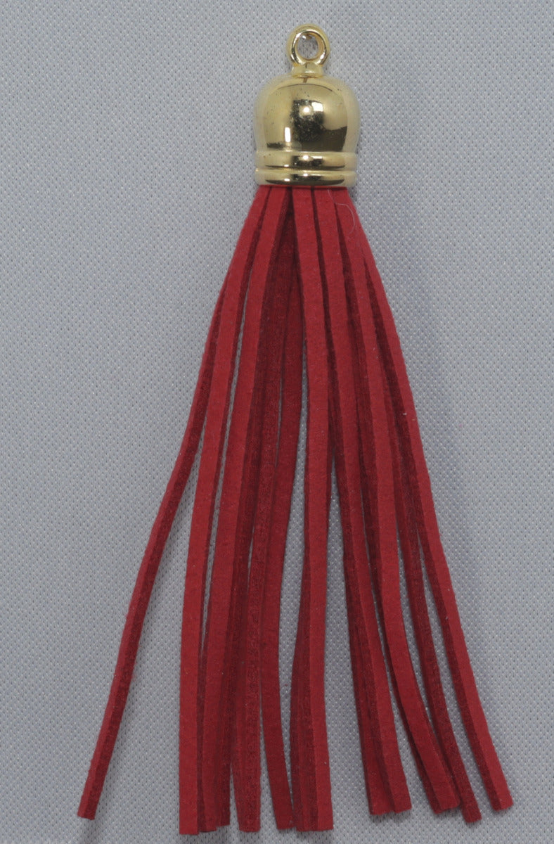 Tassels Gold 80mm Deep Red No 49