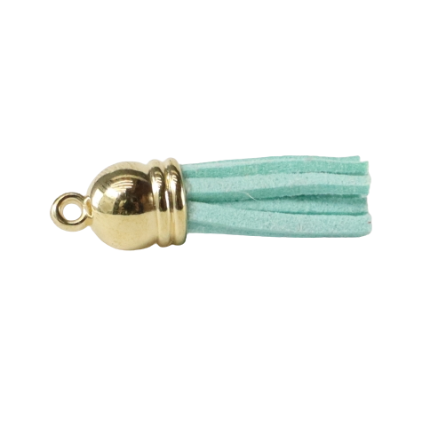 Tassels Gold 80mm Mid Blue No 52