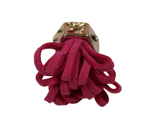 Tassels 25mm Hexagon Dark Pink