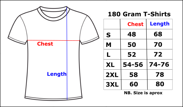 T-shirt 180 gram Light Blue X-Large