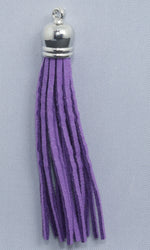 Tassels Silver 80mm Purple No 5