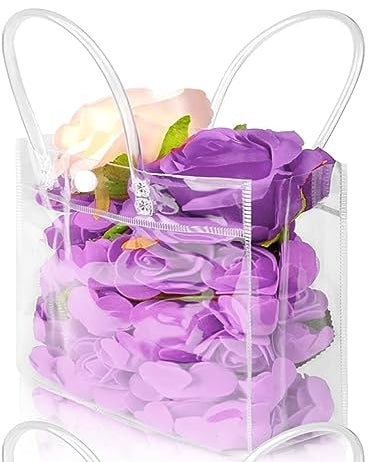 Tote Bag / Clear PVC Gift Bag 150x200mm (width 70mm) 5pcs